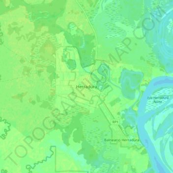 Mapa topográfico Herradura, altitude, relevo