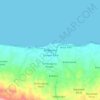 Mapa topográfico Ambunten, altitude, relevo