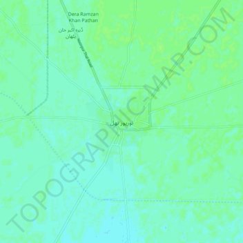 Mapa topográfico Noorpur Thal, altitude, relevo