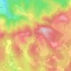 Mapa topográfico Lignières Hautes, altitude, relevo