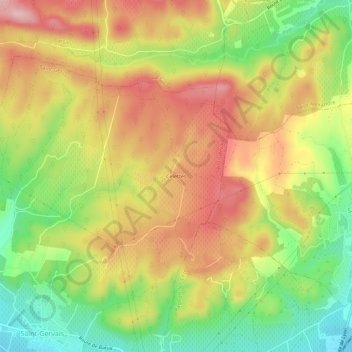 Mapa topográfico Celettes, altitude, relevo