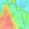 Mapa topográfico Les Mesles, altitude, relevo