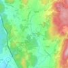 Mapa topográfico Senhora da Ribeira, altitude, relevo
