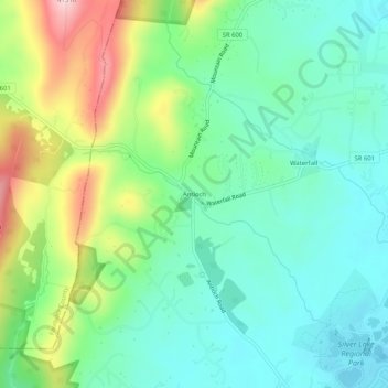 Mapa topográfico Antioch, altitude, relevo