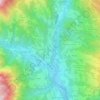 Mapa topográfico Oneta, altitude, relevo