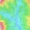 Mapa topográfico Oneta, altitude, relevo