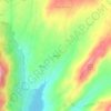 Mapa topográfico Barrela, altitude, relevo