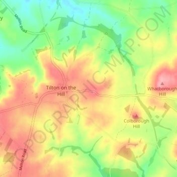 Mapa topográfico Halstead, altitude, relevo