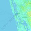 Mapa topográfico Kochi, altitude, relevo