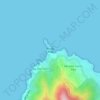 Mapa topográfico Punta Pite, altitude, relevo