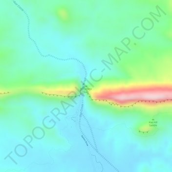 Mapa topográfico Simpsons Gap, altitude, relevo