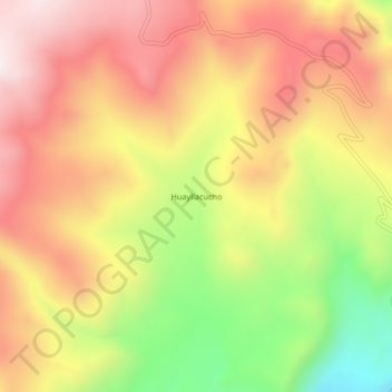 Mapa topográfico Huayllacucho, altitude, relevo