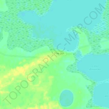 Mapa topográfico Данькова, altitude, relevo