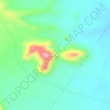 Mapa topográfico Alto Santa Lucia, altitude, relevo