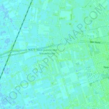 Mapa topográfico De Meele, altitude, relevo