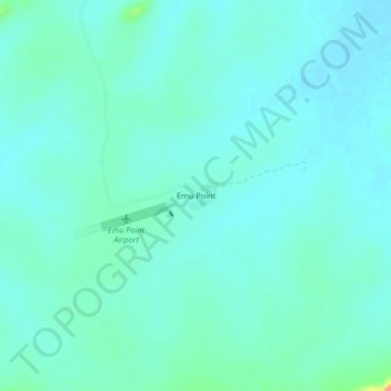 Mapa topográfico Emu Point, altitude, relevo