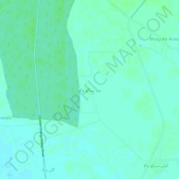 Mapa topográfico Veer Singhwala, altitude, relevo