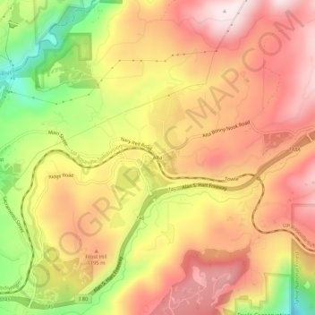 Mapa topográfico Alta, altitude, relevo