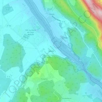 Mapa topográfico Malville, altitude, relevo