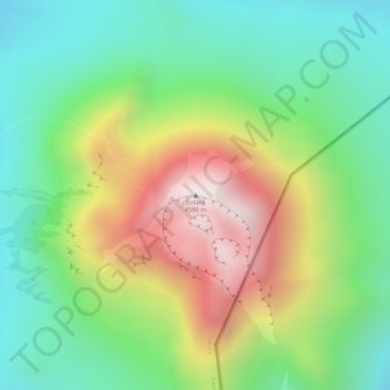 Mapa topográfico Sotará, altitude, relevo