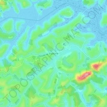 Mapa topográfico Itapeúna, altitude, relevo