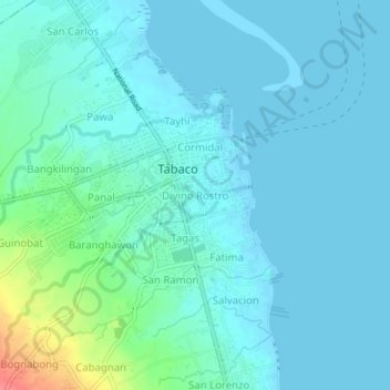 Mapa topográfico Divino Rostro, altitude, relevo