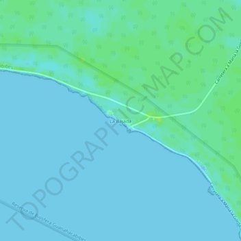 Mapa topográfico La Bajada, altitude, relevo