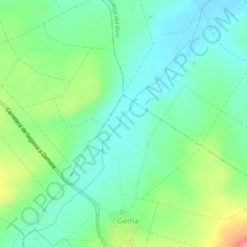 Mapa topográfico La Corralina, altitude, relevo