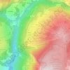 Mapa topográfico Le Moulin, altitude, relevo