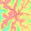 Mapa topográfico Curaca, altitude, relevo