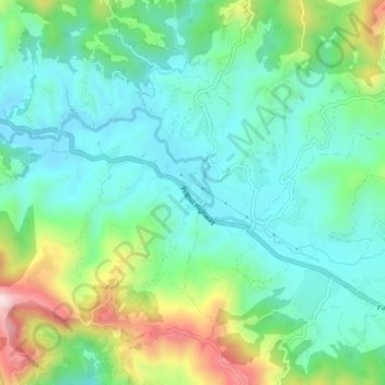 Mapa topográfico Tharpu, altitude, relevo