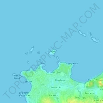 Mapa topográfico Fri Karn, altitude, relevo