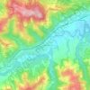Mapa topográfico Ponte Nono, altitude, relevo