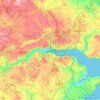 Mapa topográfico Vejle, altitude, relevo