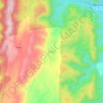 Mapa topográfico Rayta, altitude, relevo