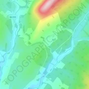 Mapa topográfico Steele Road, altitude, relevo