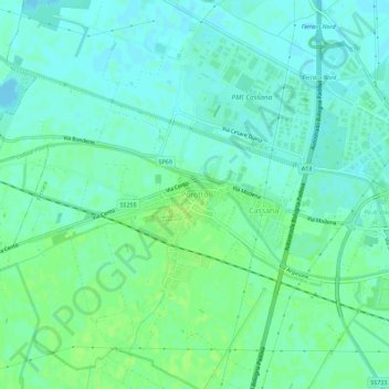 Mapa topográfico Porotto, altitude, relevo