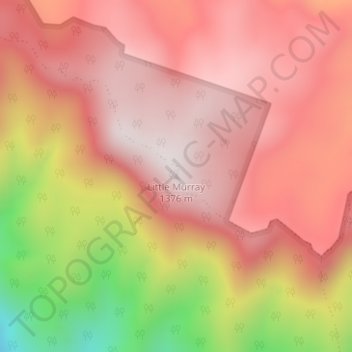 Mapa topográfico Little Murray, altitude, relevo