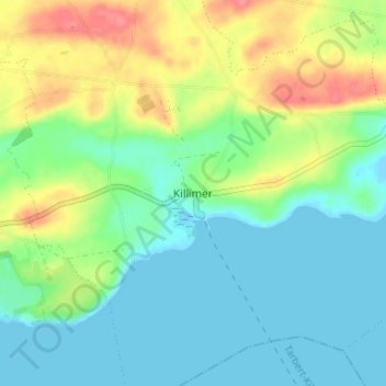 Mapa topográfico Killimer, altitude, relevo