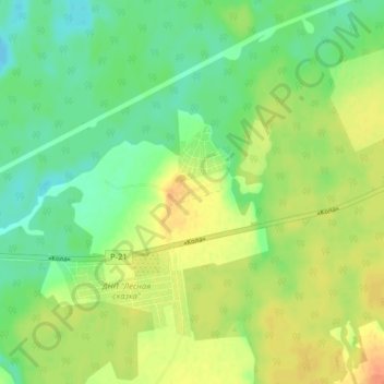 Mapa topográfico Горгала, altitude, relevo