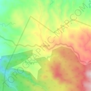 Mapa topográfico Tagbak, altitude, relevo
