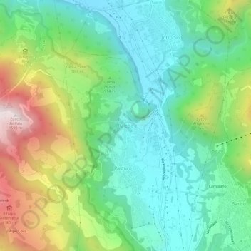Mapa topográfico Baiedo, altitude, relevo