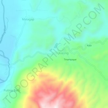 Mapa topográfico Badtucon, altitude, relevo