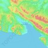 Mapa topográfico Novorossiisk, altitude, relevo