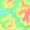 Mapa topográfico La Fougère, altitude, relevo