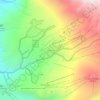 Mapa topográfico La Parva, altitude, relevo