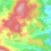 Mapa topográfico Les Guilleminches, altitude, relevo