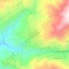 Mapa topográfico Capulálpam de Méndez, altitude, relevo