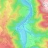 Mapa topográfico Le Pont d'Alleyras, altitude, relevo