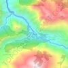 Mapa topográfico La Hermida, altitude, relevo